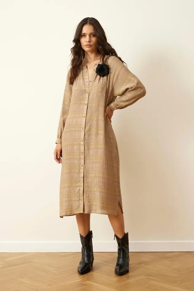 MILLE DRESS 15940 815 Cafe Latte 815 Women IN FRONT DRESSES