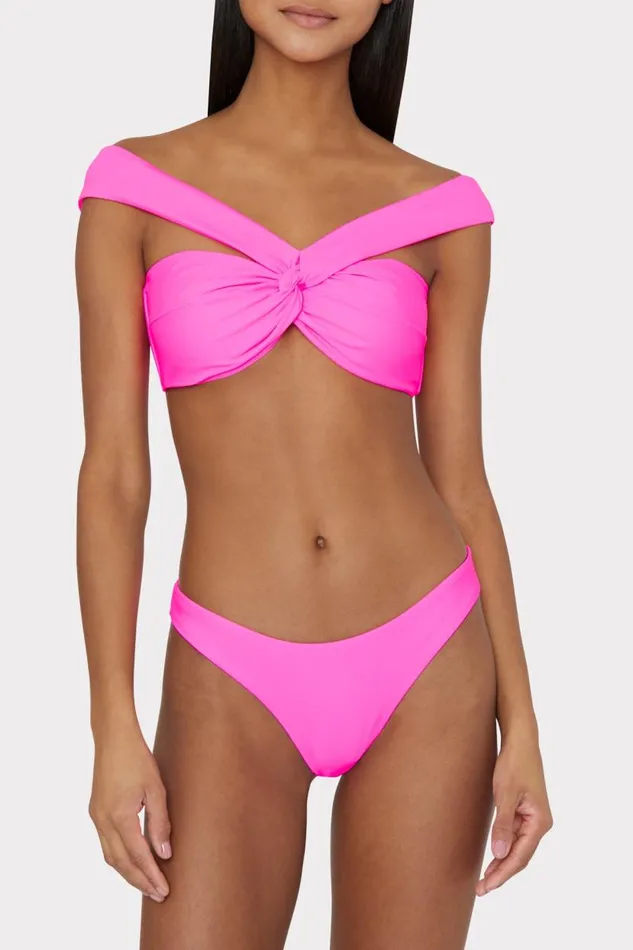 Milly Bikinis Women Margot Bikini Bottom Neon Pink Milly Bikinis Women Margot Bikini Bottom Neon Pink