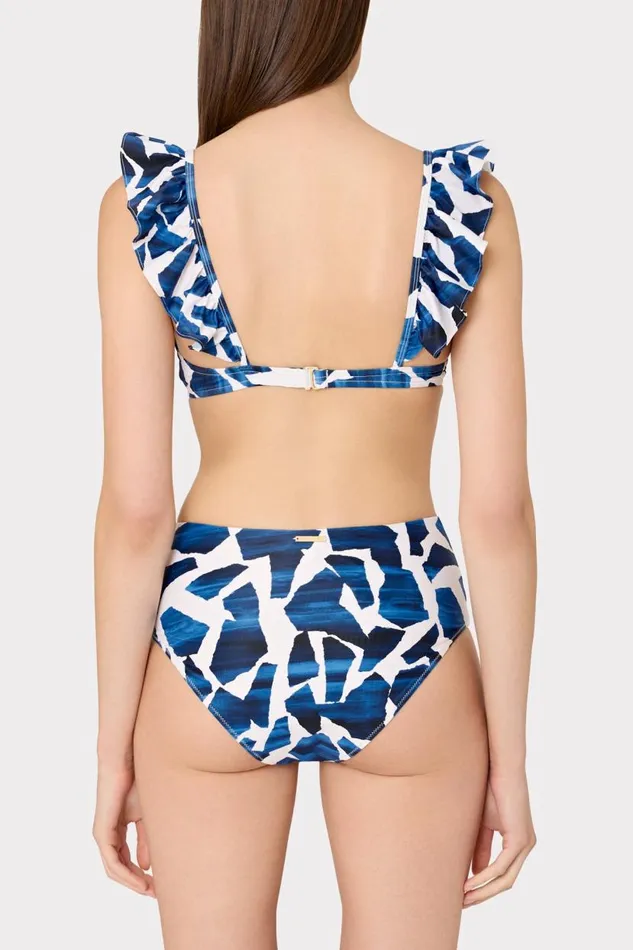 Milly Bikinis Women Ocean Puzzle Tie Bikini Bottom Navy Multi Milly Bikinis Women Ocean Puzzle Tie Bikini Bottom Navy Multi