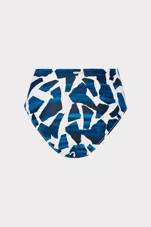 Milly Bikinis Women Ocean Puzzle Tie Bikini Bottom Navy Multi Milly Bikinis Women Ocean Puzzle Tie Bikini Bottom Navy Multi