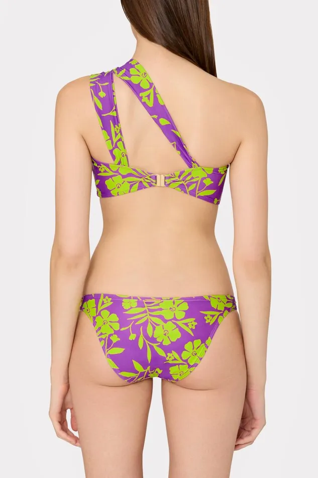 Milly Bikinis Women Olivia Marigold Aroma Draped Bandeau Top Purple Multi Milly Bikinis Women Olivia Marigold Aroma Draped Bandeau Top Purple Multi