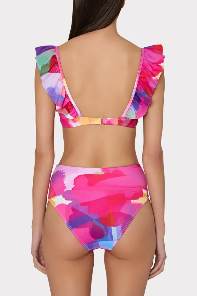 Milly Bikinis Women Rainbow Waterfall Tie Bikini Bottom Multi Milly Bikinis Women Rainbow Waterfall Tie Bikini Bottom Multi