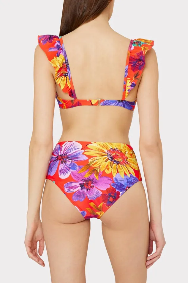 Milly Bikinis Women Tie Bikini Bottom Red Multi Milly Bikinis Women Tie Bikini Bottom Red Multi