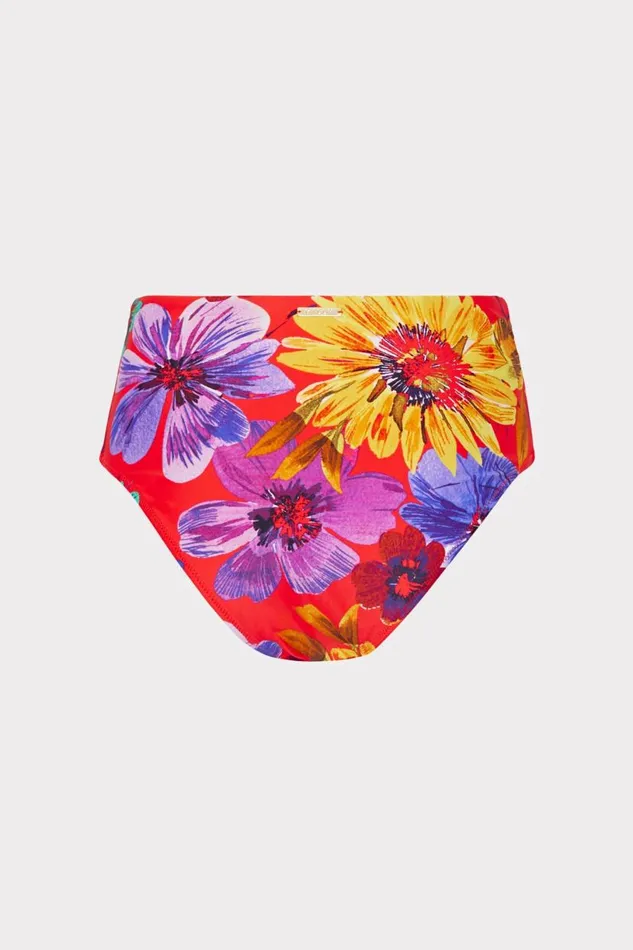 Milly Bikinis Women Tie Bikini Bottom Red Multi Milly Bikinis Women Tie Bikini Bottom Red Multi