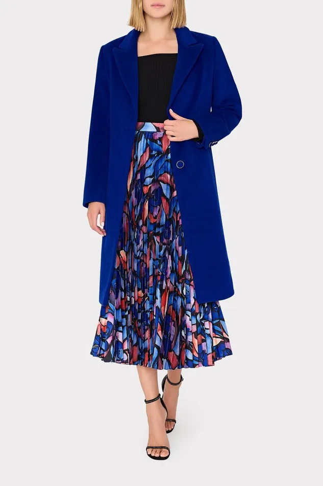 Milly Coats and Jackets Women Single Breasted Wool Coat Cobalt Milly Coats and Jackets Women Single Breasted Wool Coat Cobalt