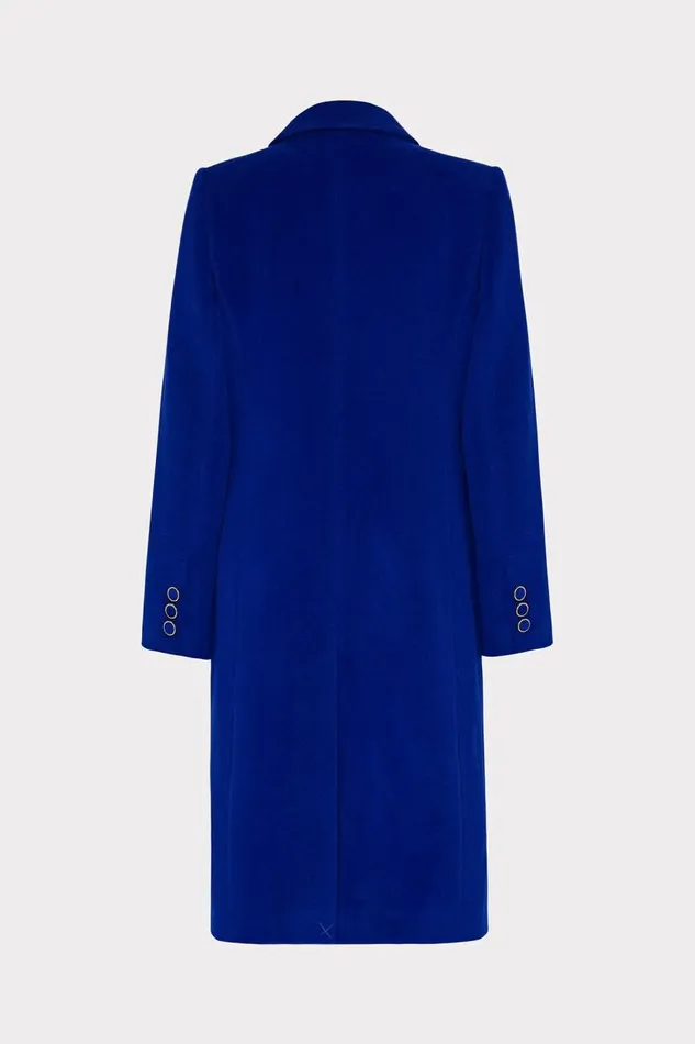 Milly Coats and Jackets Women Single Breasted Wool Coat Cobalt Milly Coats and Jackets Women Single Breasted Wool Coat Cobalt