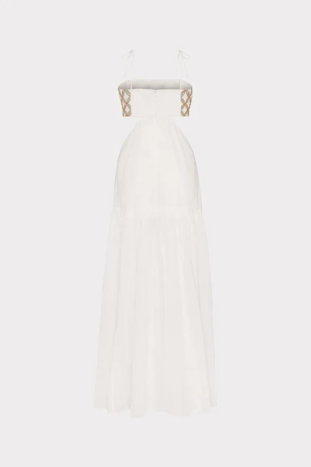 Milly CoverUps Women Atalia Mirrored Embroidery Maxi CoverUp Dress Whitegold Milly CoverUps Women Atalia Mirrored Embroidery Maxi CoverUp Dress Whitegold