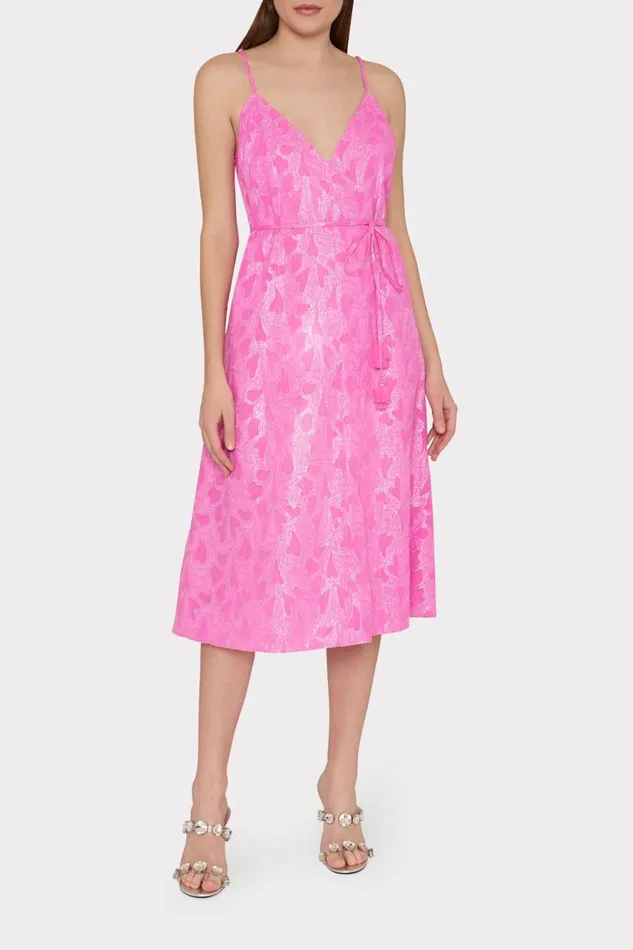 Milly CoverUps Women Lurex Jacquard Spaghetti Strap CoverUp Pink Milly CoverUps Women Lurex Jacquard Spaghetti Strap CoverUp Pink