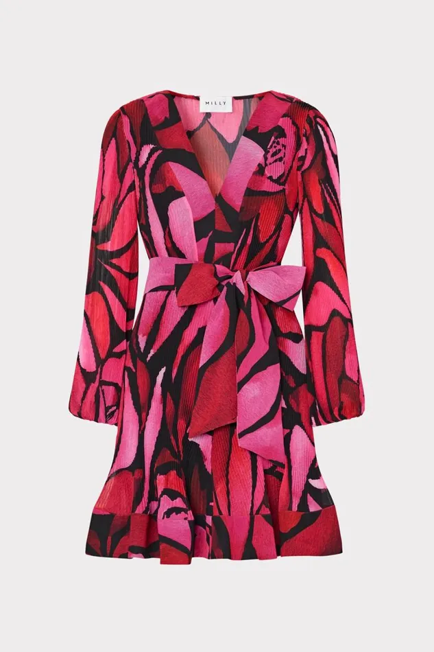 Milly Dresses Women Liv Dream Rose Pleated Dress Dream Rose Pink