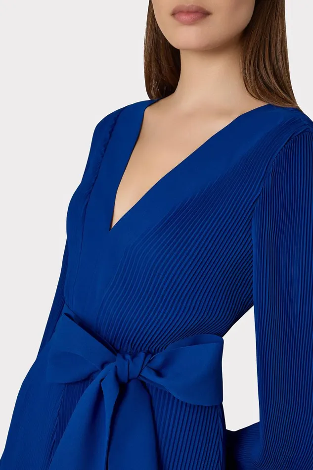 Milly Dresses Women Liv Pleated Dress Sapphire
