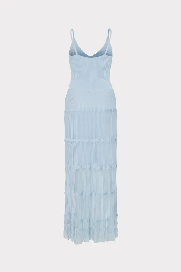 Milly Dresses Women Sheer Knit Cami Dress Light Blue Milly Dresses Women Sheer Knit Cami Dress Light Blue