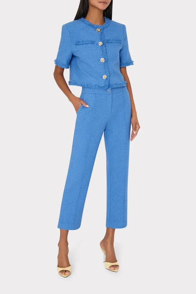 Milly Matching Sets Women Betsy Boucle Pant Blue Milly Matching Sets Women Betsy Boucle Pant Blue