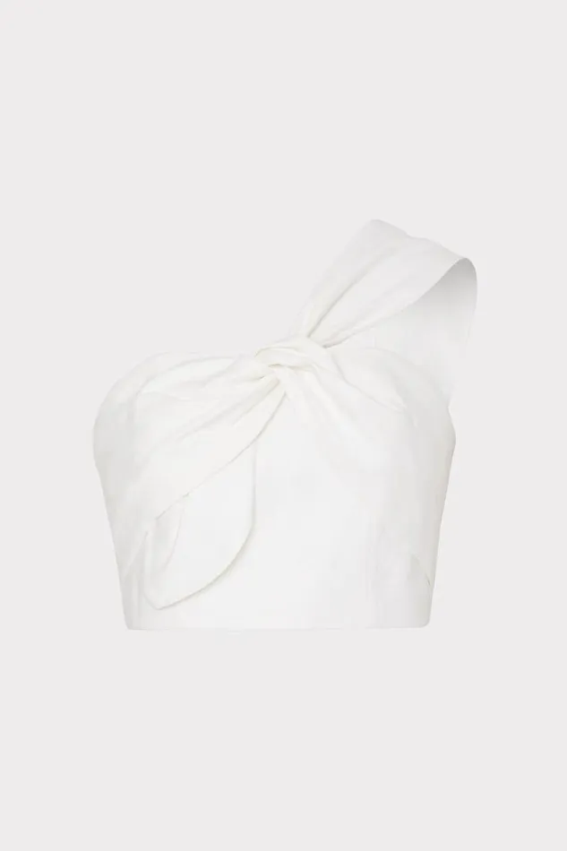 Milly Matching Sets Women Linen Top White