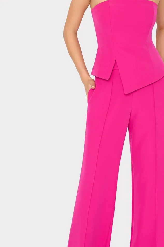Milly Matching Sets Women Nash Cady Pants Fuchsia