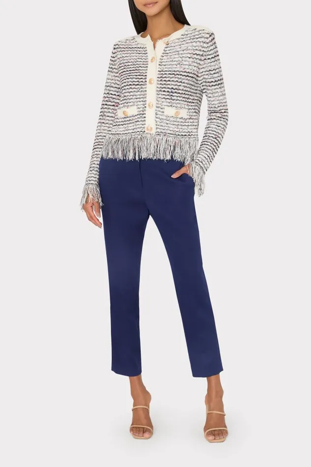 Milly Matching Sets Women Nicola Cady Pants Navy