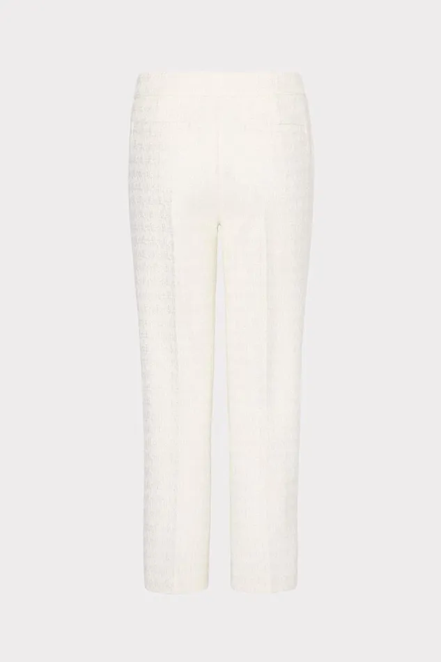 Milly Pants Women Betsy Boucle Pant Ecru Milly Pants Women Betsy Boucle Pant Ecru