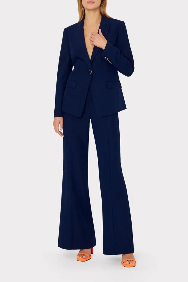 Milly Pants Women Nash Cady Pants Navy