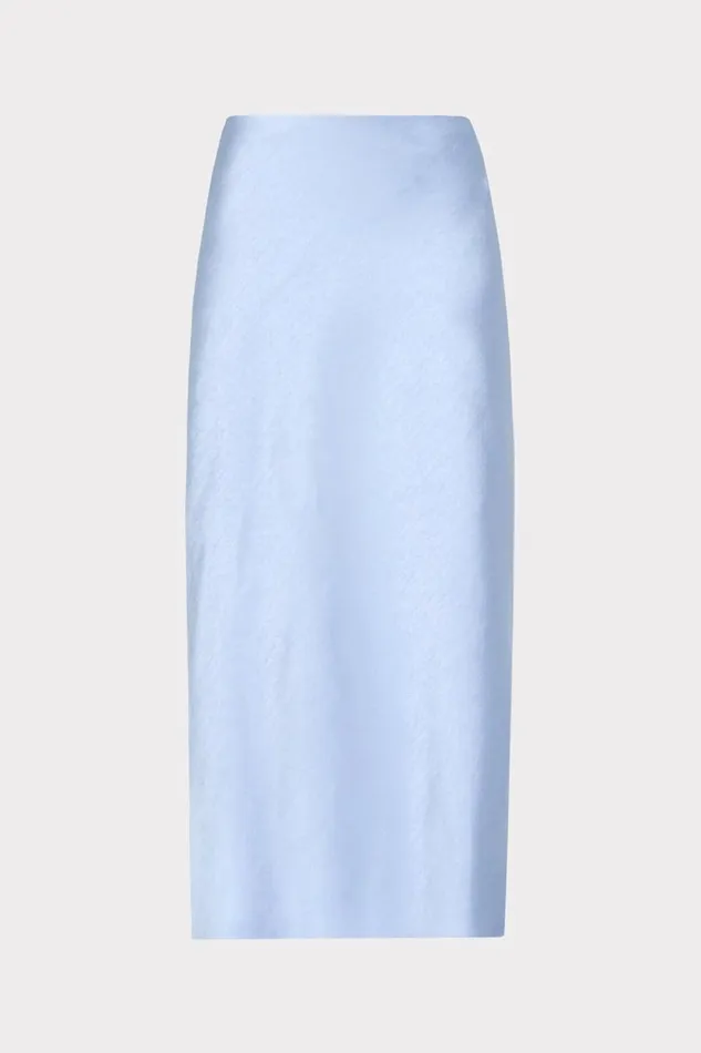 Milly Skirts Women Ella Hammered Satin Skirt Ice Blue
