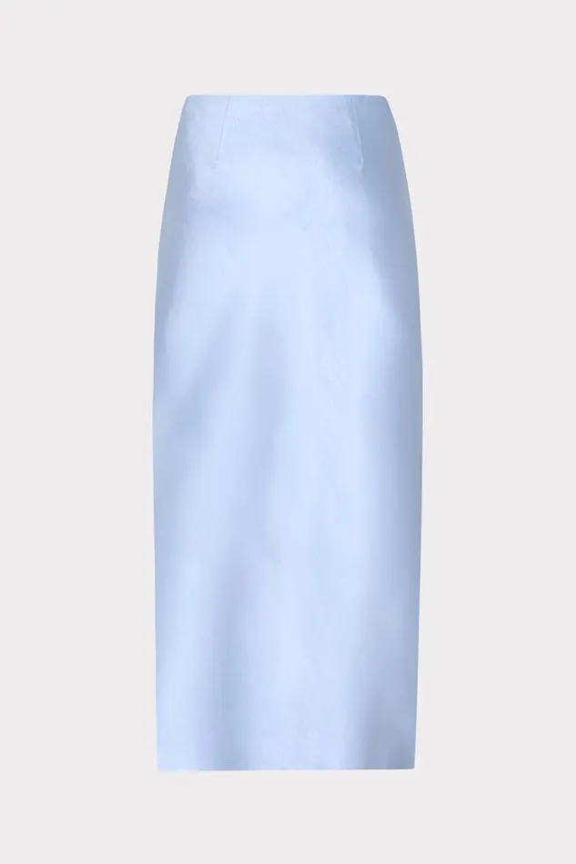 Milly Skirts Women Ella Hammered Satin Skirt Ice Blue Milly Skirts Women Ella Hammered Satin Skirt Ice Blue