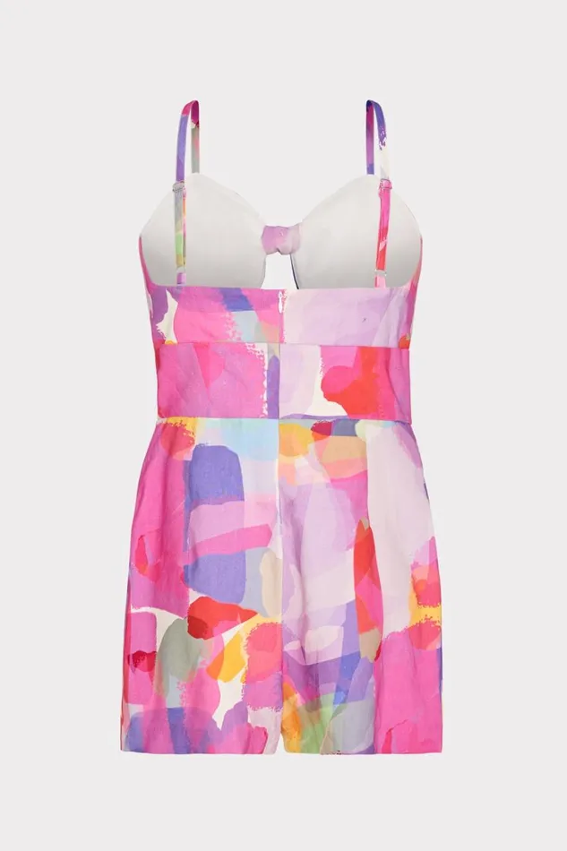 Milly Swim and Coverups Women Anya Rainbow Waterfall Romper Multi Milly Swim and Coverups Women Anya Rainbow Waterfall Romper Multi