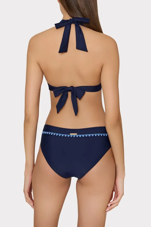 Milly Swim and Coverups Women Crochet Stitch Bikini Bottom Navyblue Milly Swim and Coverups Women Crochet Stitch Bikini Bottom Navyblue