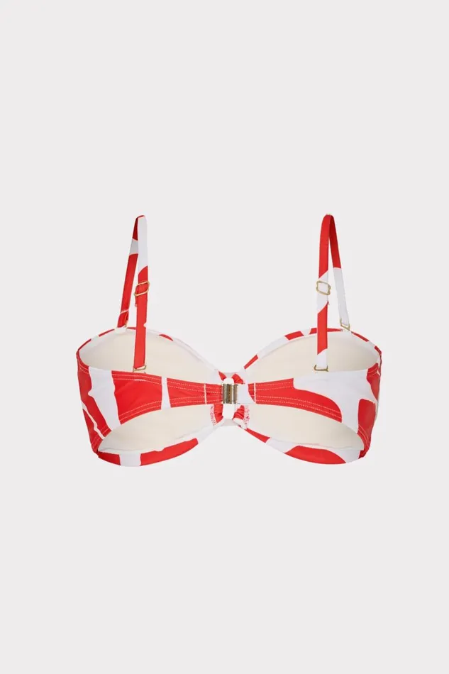 Milly Swim and Coverups Women Grand Foliage Bikini Top Redwhite Milly Swim and Coverups Women Grand Foliage Bikini Top Redwhite