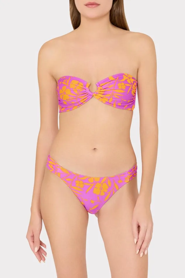 Milly Swim and Coverups Women Marigold Aroma Ruched Sides Bikini Bottom Multi Milly Swim and Coverups Women Marigold Aroma Ruched Sides Bikini Bottom Multi