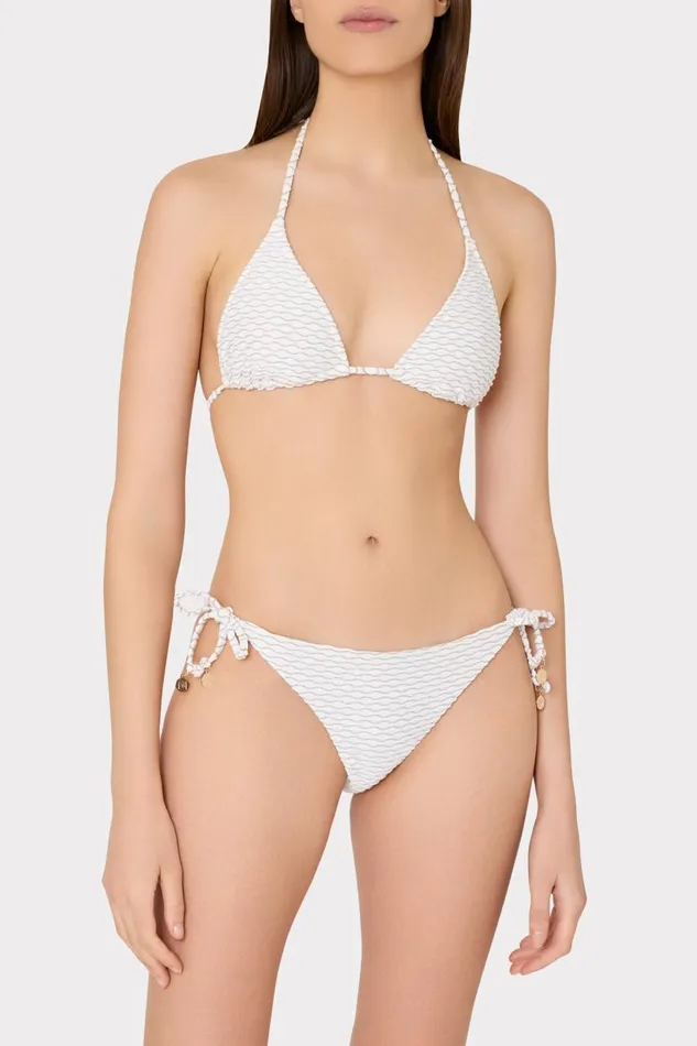 Milly Swim and Coverups Women Millie String Bikini Bottom White Milly Swim and Coverups Women Millie String Bikini Bottom White