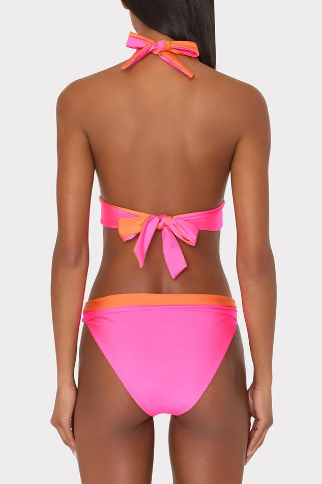 Milly Swim and Coverups Women Scala Reversible Bikini Top Pinkorange Milly Swim and Coverups Women Scala Reversible Bikini Top Pinkorange