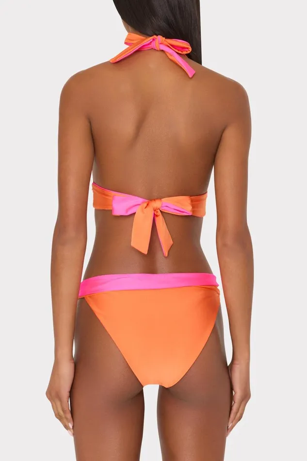 Milly Swim and Coverups Women Scala Reversible Bikini Top Pinkorange Milly Swim and Coverups Women Scala Reversible Bikini Top Pinkorange