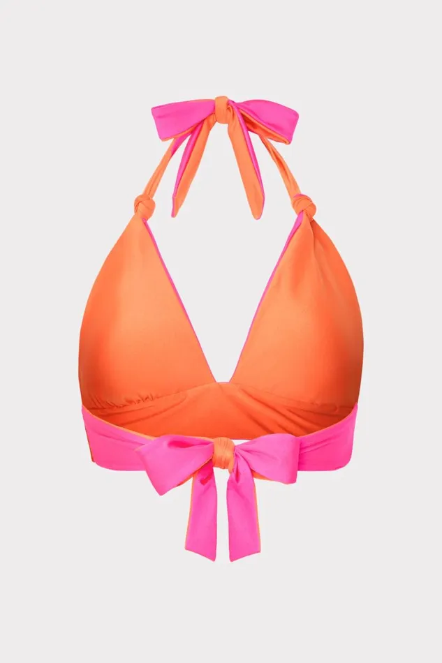 Milly Swim and Coverups Women Scala Reversible Bikini Top Pinkorange Milly Swim and Coverups Women Scala Reversible Bikini Top Pinkorange