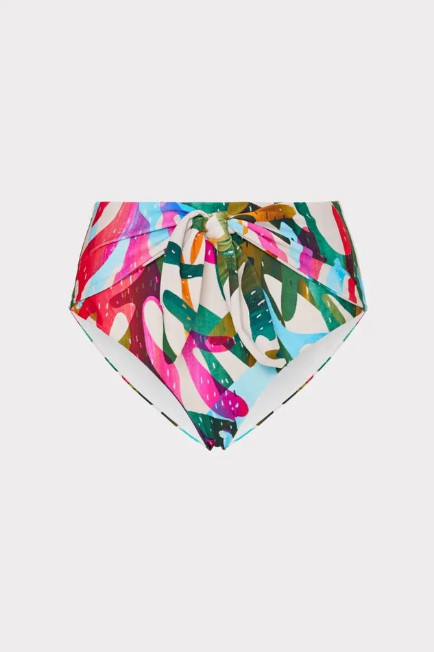 Milly Swim and Coverups Women Under The Sea Tie Bikini Bottom Rainbow Multi