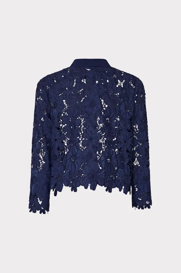 Milly Tops Women June Roja Lace Top Navy Milly Tops Women June Roja Lace Top Navy