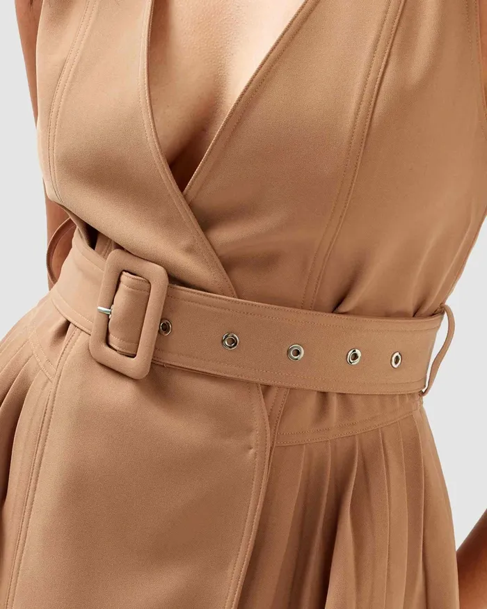 Miss Independence Midi Dress 8211 Camel Dresses Belle and Bloom Women