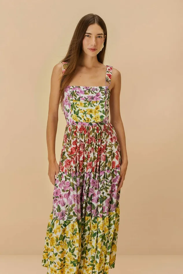 Mixed Bougainvillea Sleeveless Maxi Dress Women FARM Rio Maxi Dresses Mixed Bougainvillea Sleeveless Maxi Dress Women FARM Rio Maxi Dresses