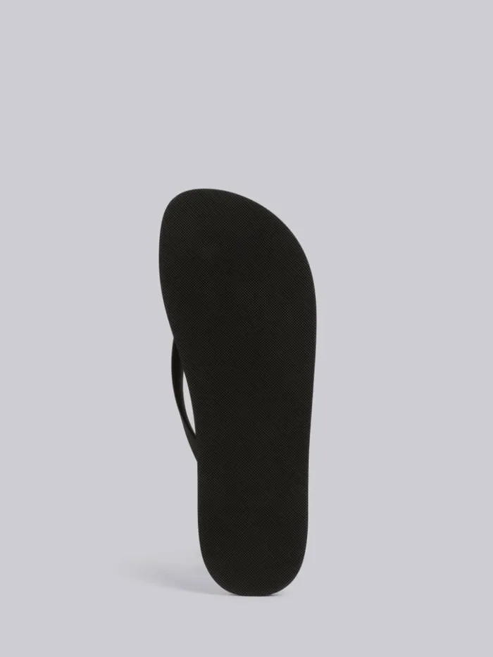 Molded Rubber Stripe Flip Flop Black Men Thom Browne Slippers and Sandals