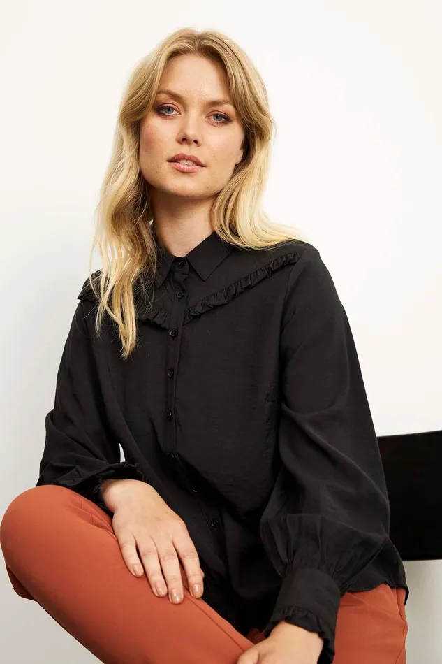 MOLLY SHIRT 15861 999 Black 999 Women IN FRONT BLOUSES SHIRTS