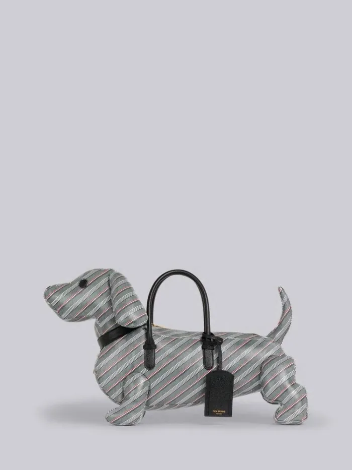 Monogram Coated Canvas Hector Bag Medium Grey WomenMen Thom Browne Handbags and Totes Monogram Coated Canvas Hector Bag Medium Grey WomenMen Thom Browne Handbags and Totes