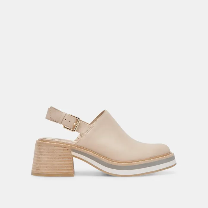 Mules and Clogs Women Dolce Vita Haniah Heels Biscuit Leather