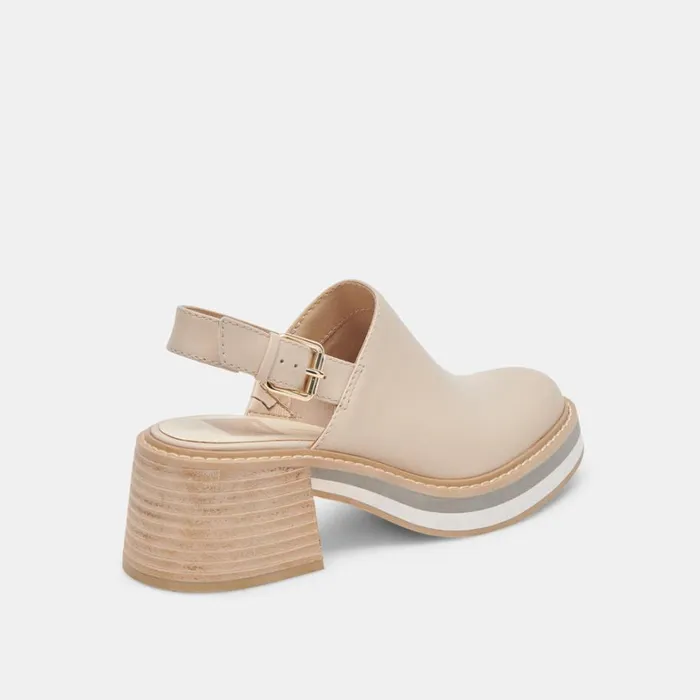 Mules and Clogs Women Dolce Vita Haniah Heels Biscuit Leather