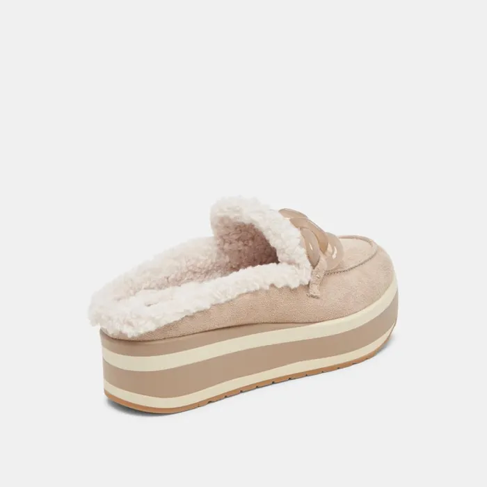 Mules and Clogs Women Dolce Vita Jamey Plush Sneakers Taupe Suede