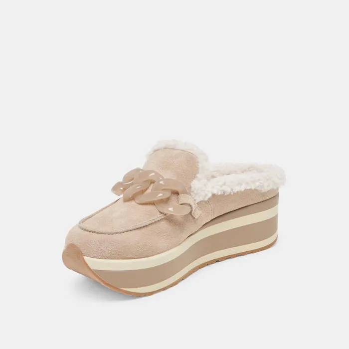 Mules and Clogs Women Dolce Vita Jamey Plush Sneakers Taupe Suede