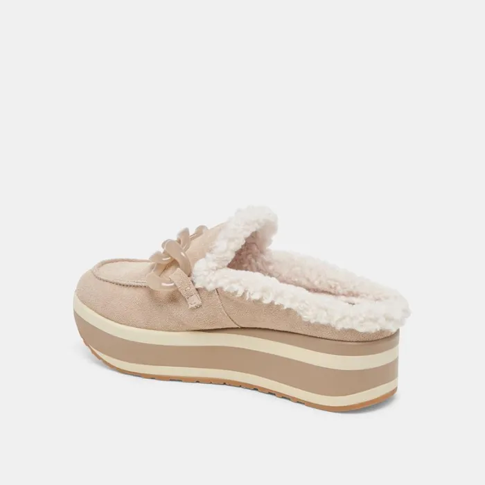 Mules and Clogs Women Dolce Vita Jamey Plush Sneakers Taupe Suede