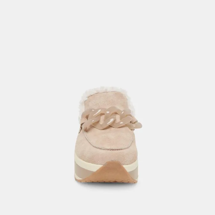 Mules and Clogs Women Dolce Vita Jamey Plush Sneakers Taupe Suede