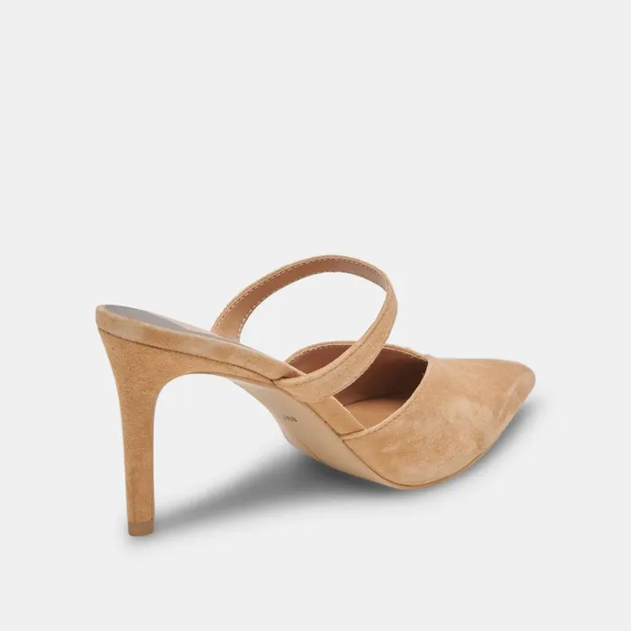 Mules and Clogs Women Dolce Vita Kanika Heels Tan Suede