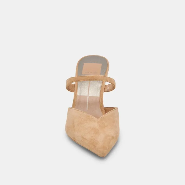 Mules and Clogs Women Dolce Vita Kanika Heels Tan Suede
