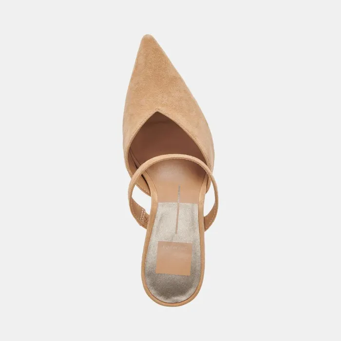 Mules and Clogs Women Dolce Vita Kanika Heels Tan Suede