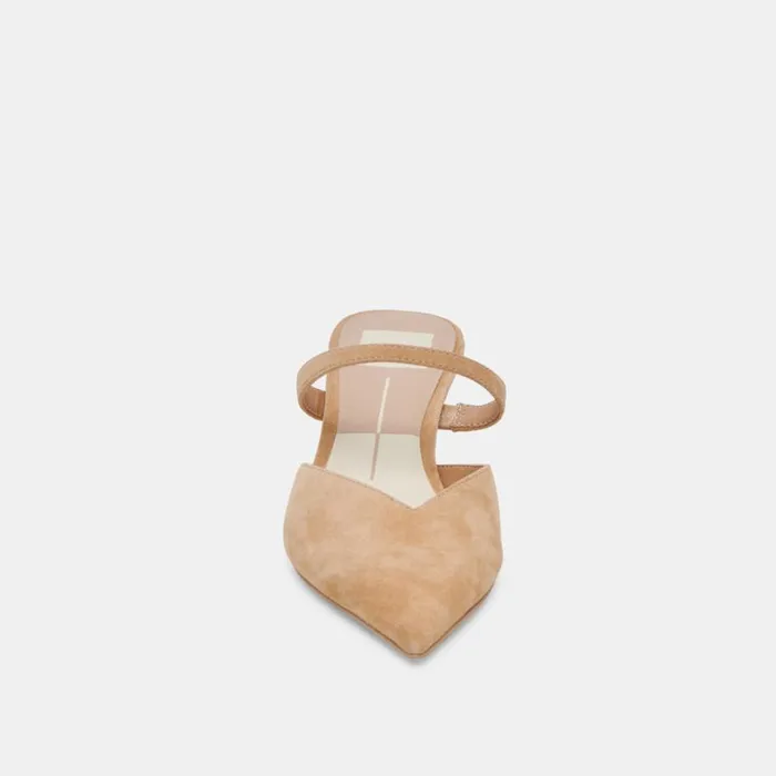 Mules and Clogs Women Dolce Vita Kanika Mid Heels Tan Suede