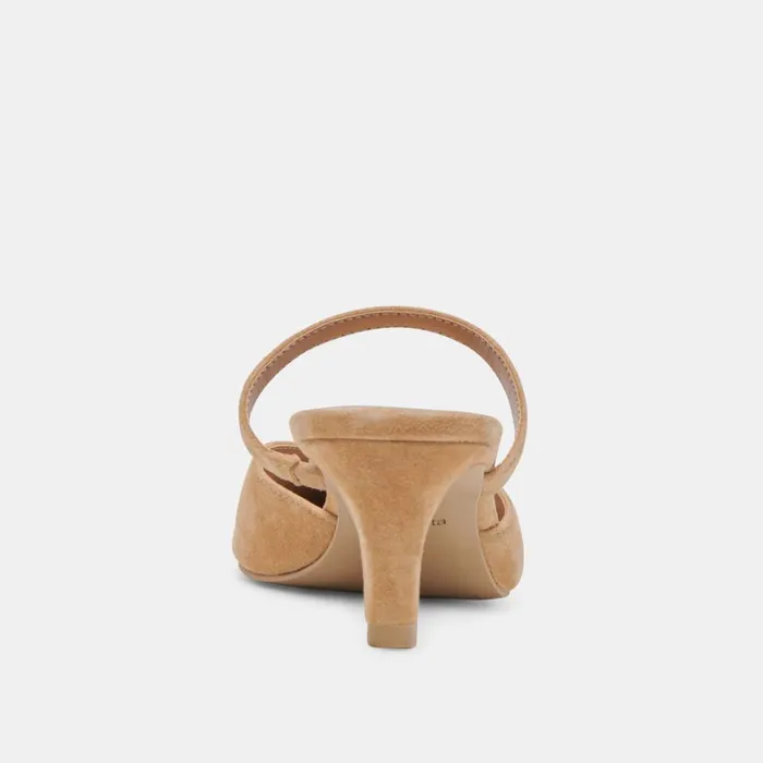 Mules and Clogs Women Dolce Vita Kanika Mid Heels Tan Suede