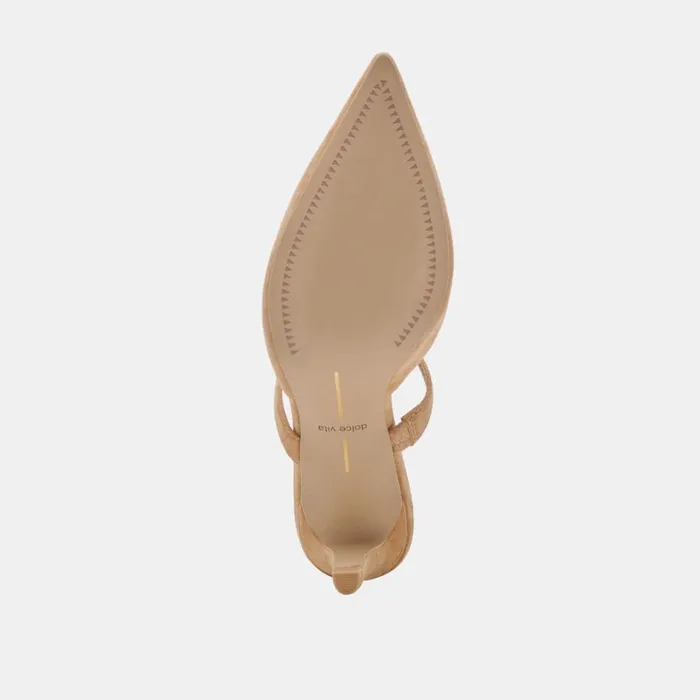 Mules and Clogs Women Dolce Vita Kanika Mid Heels Tan Suede